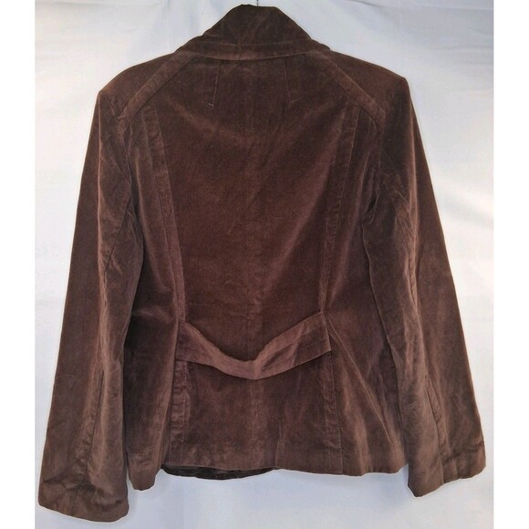 Vintage Esprit  Women's Velvet Brown Double Breasted Blazer Fully Lined Size L - Picture 6 of 12